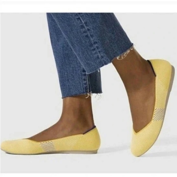 Rothy's Shoes - Rothy's Round Toe The Flat Ballet Slip On Knit Shoes Sunshine Yellow Women's 6